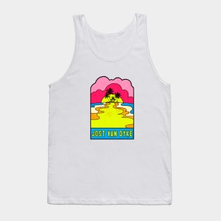 Jost Van Dyke Groovy Sunset 70's Hippie Hippy Vintage British Virgin Islands Tank Top